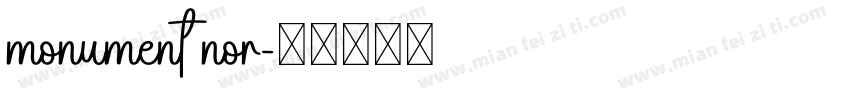 monument nor字体转换
